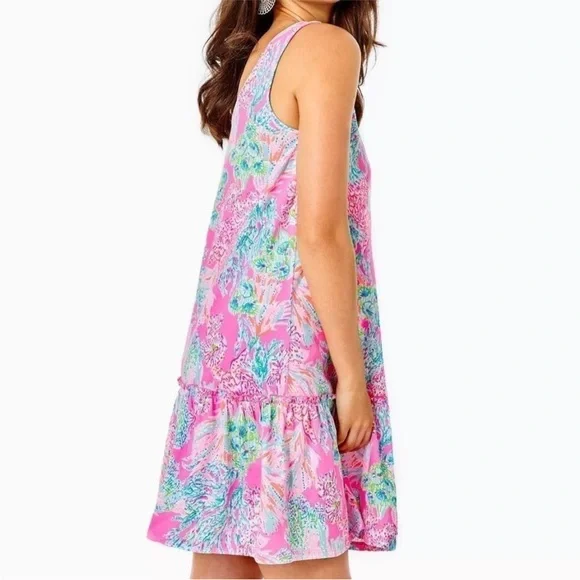 Lilly Pulitzer Skyelar Tank Dress SZ S Prosecco Pink Seaing Things - Picture 3 of 15